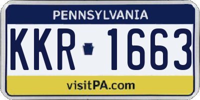 PA license plate KKR1663