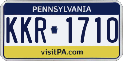 PA license plate KKR1710