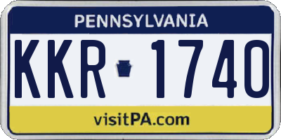 PA license plate KKR1740