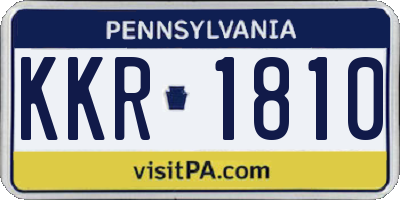 PA license plate KKR1810