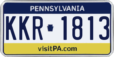 PA license plate KKR1813