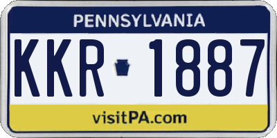 PA license plate KKR1887