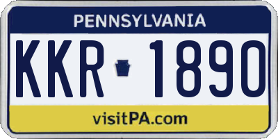 PA license plate KKR1890