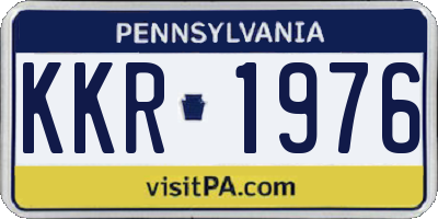 PA license plate KKR1976