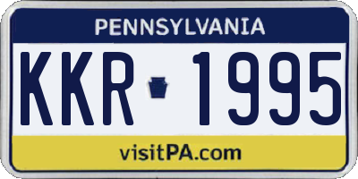 PA license plate KKR1995