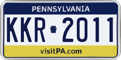 PA license plate KKR2011