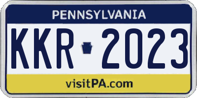 PA license plate KKR2023