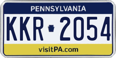 PA license plate KKR2054