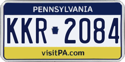 PA license plate KKR2084