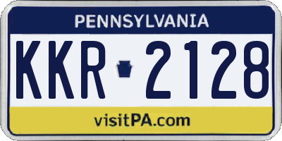 PA license plate KKR2128