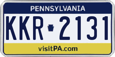 PA license plate KKR2131