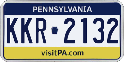 PA license plate KKR2132