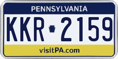 PA license plate KKR2159