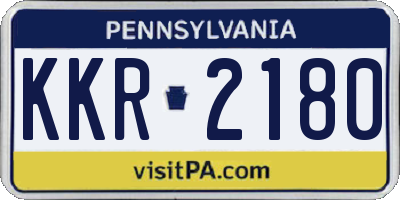 PA license plate KKR2180