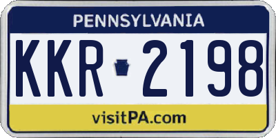 PA license plate KKR2198