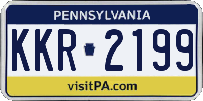 PA license plate KKR2199