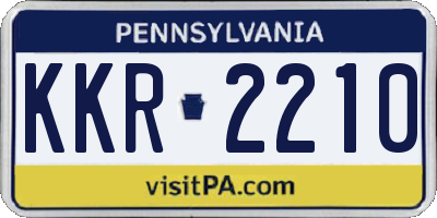 PA license plate KKR2210