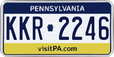 PA license plate KKR2246