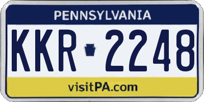 PA license plate KKR2248