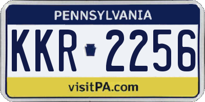 PA license plate KKR2256