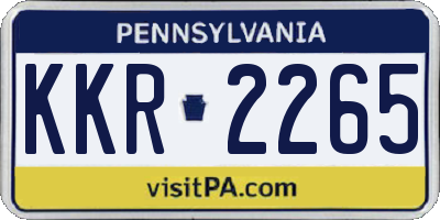 PA license plate KKR2265