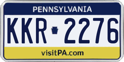 PA license plate KKR2276