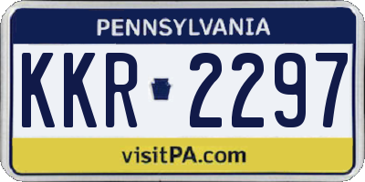 PA license plate KKR2297