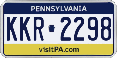 PA license plate KKR2298