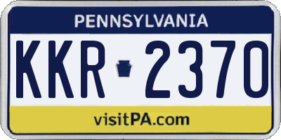 PA license plate KKR2370