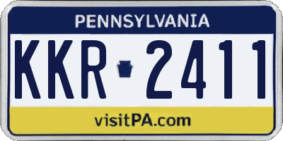 PA license plate KKR2411