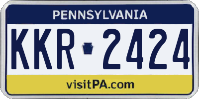 PA license plate KKR2424