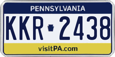 PA license plate KKR2438