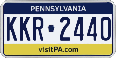 PA license plate KKR2440