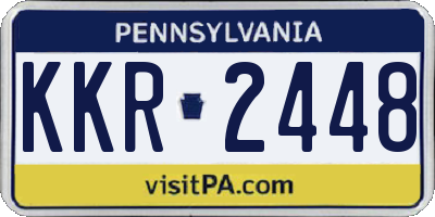 PA license plate KKR2448