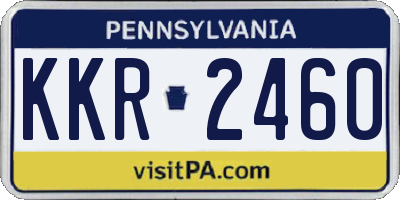PA license plate KKR2460