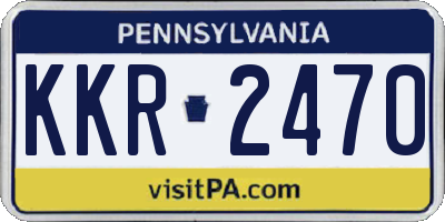 PA license plate KKR2470