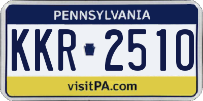 PA license plate KKR2510