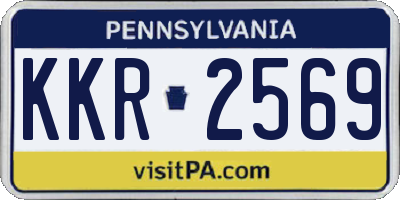 PA license plate KKR2569