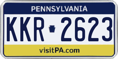 PA license plate KKR2623
