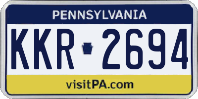PA license plate KKR2694