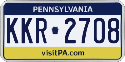 PA license plate KKR2708