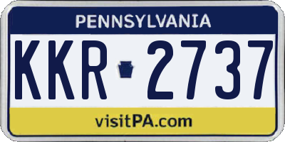 PA license plate KKR2737
