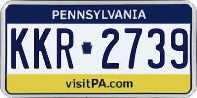 PA license plate KKR2739