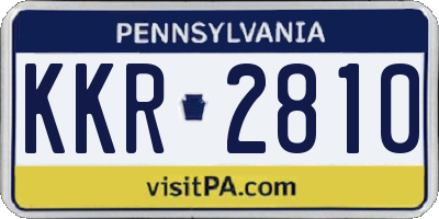 PA license plate KKR2810