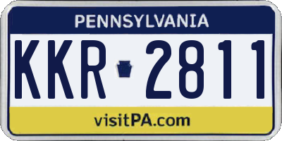 PA license plate KKR2811