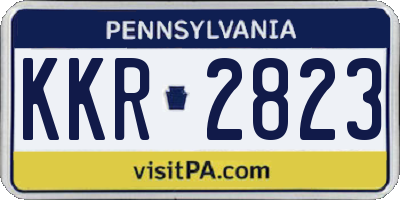 PA license plate KKR2823
