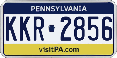 PA license plate KKR2856