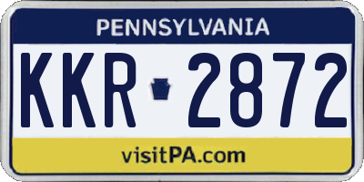 PA license plate KKR2872