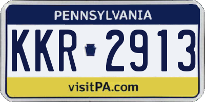 PA license plate KKR2913