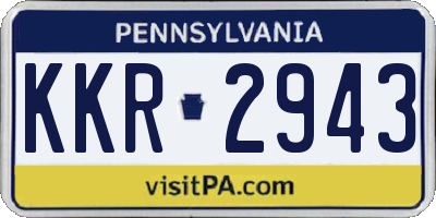 PA license plate KKR2943